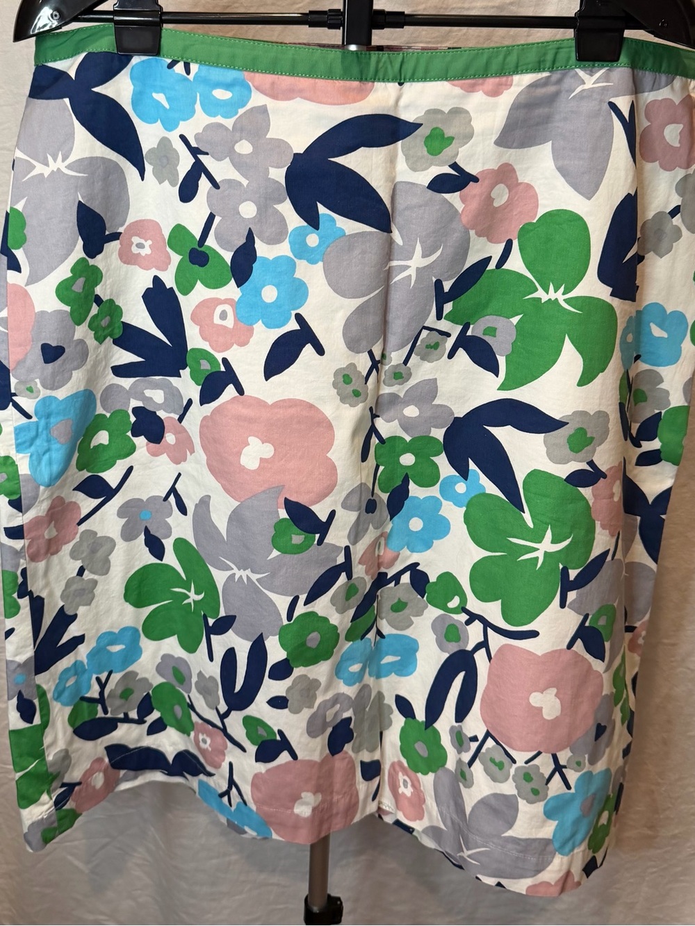 Boden Women’s Retro Floral Print Side W/Side Zip Multi-Color Midi Skirt Size 16L